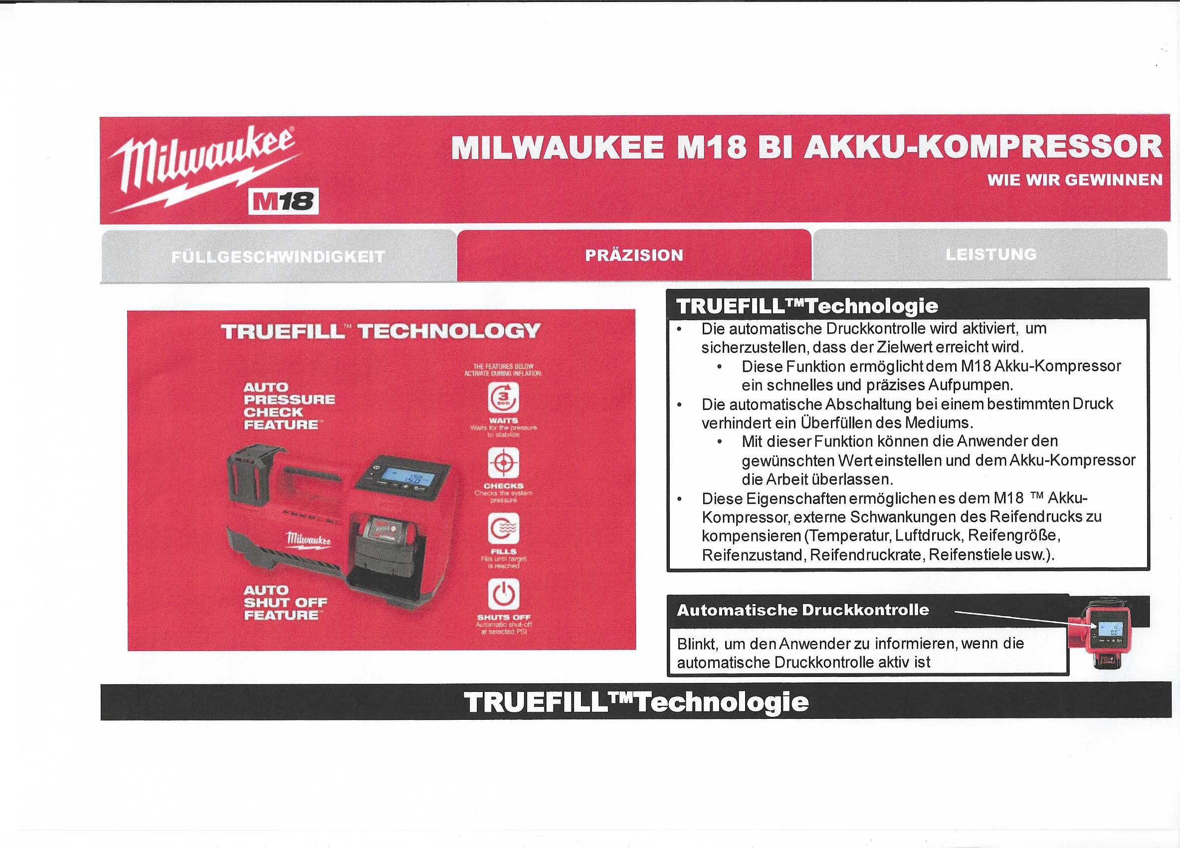 Milwaukee Akku Kompressor M18 BI-0